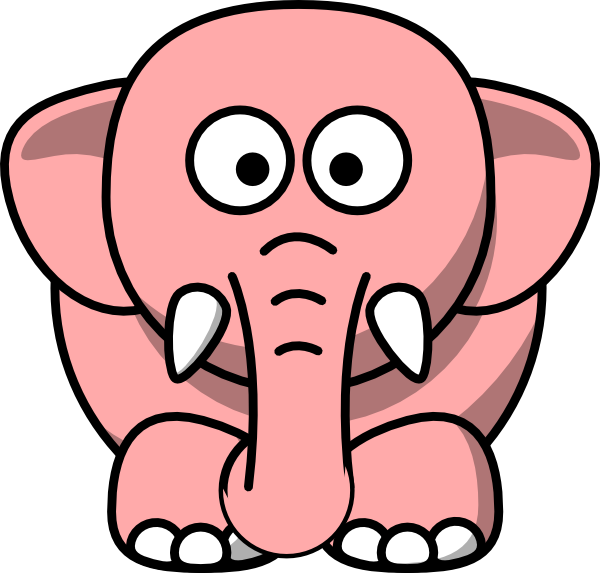 Pink Clip Art At Clker Com Online - Clip Art Images Of Animals - Png Download (600x573), Png Download