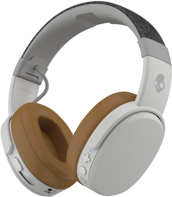 Skullcandy Crusher Bluetooth Wireless Over-ear Headphones - Skullcandy Crusher Wireless White Clipart (550x630), Png Download