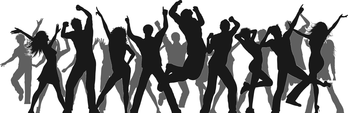 Gallery/people - Transparent People Dancing Silhouette Clipart (1200x391), Png Download