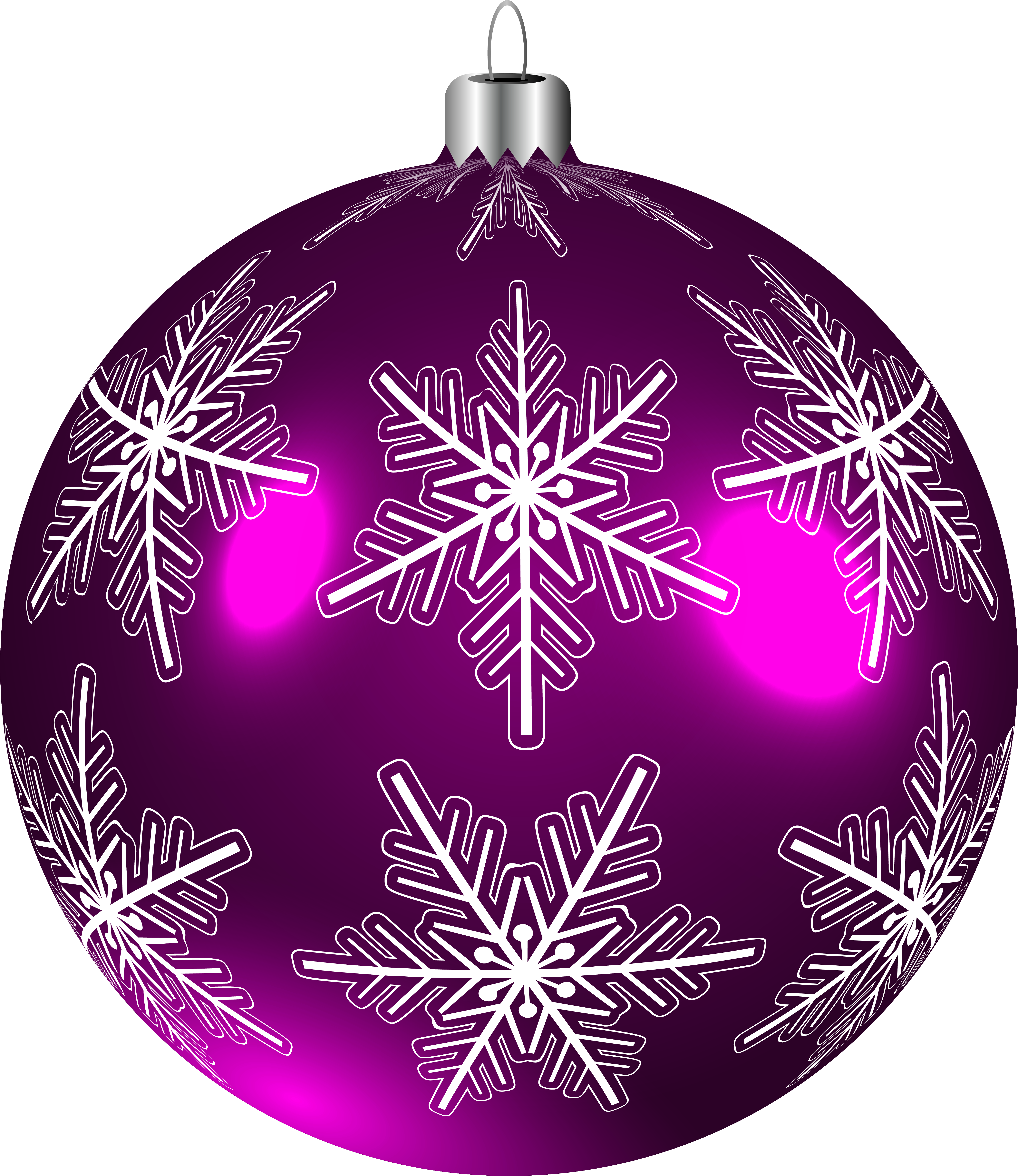 Beautiful Purple Christmas Ball Png Clip-art Image - Purple Christmas Ornaments Clipart Transparent Png (5432x6247), Png Download