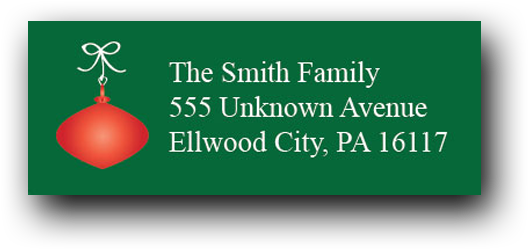 Red Christmas Bulb Label - Graphic Design Clipart (1000x1000), Png Download