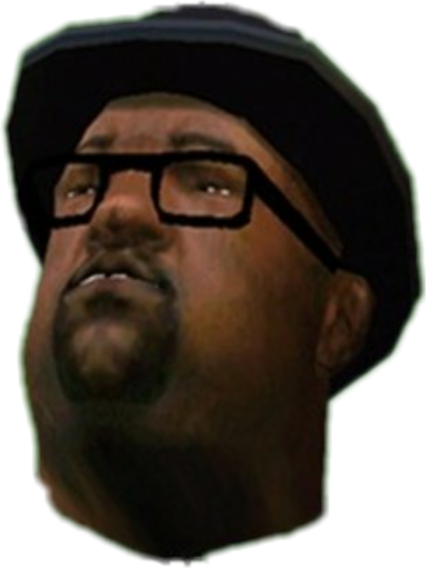 Bigsmoke Gta Meme Cj - Big Smoke Face Png Clipart (1365x1024), Png Download