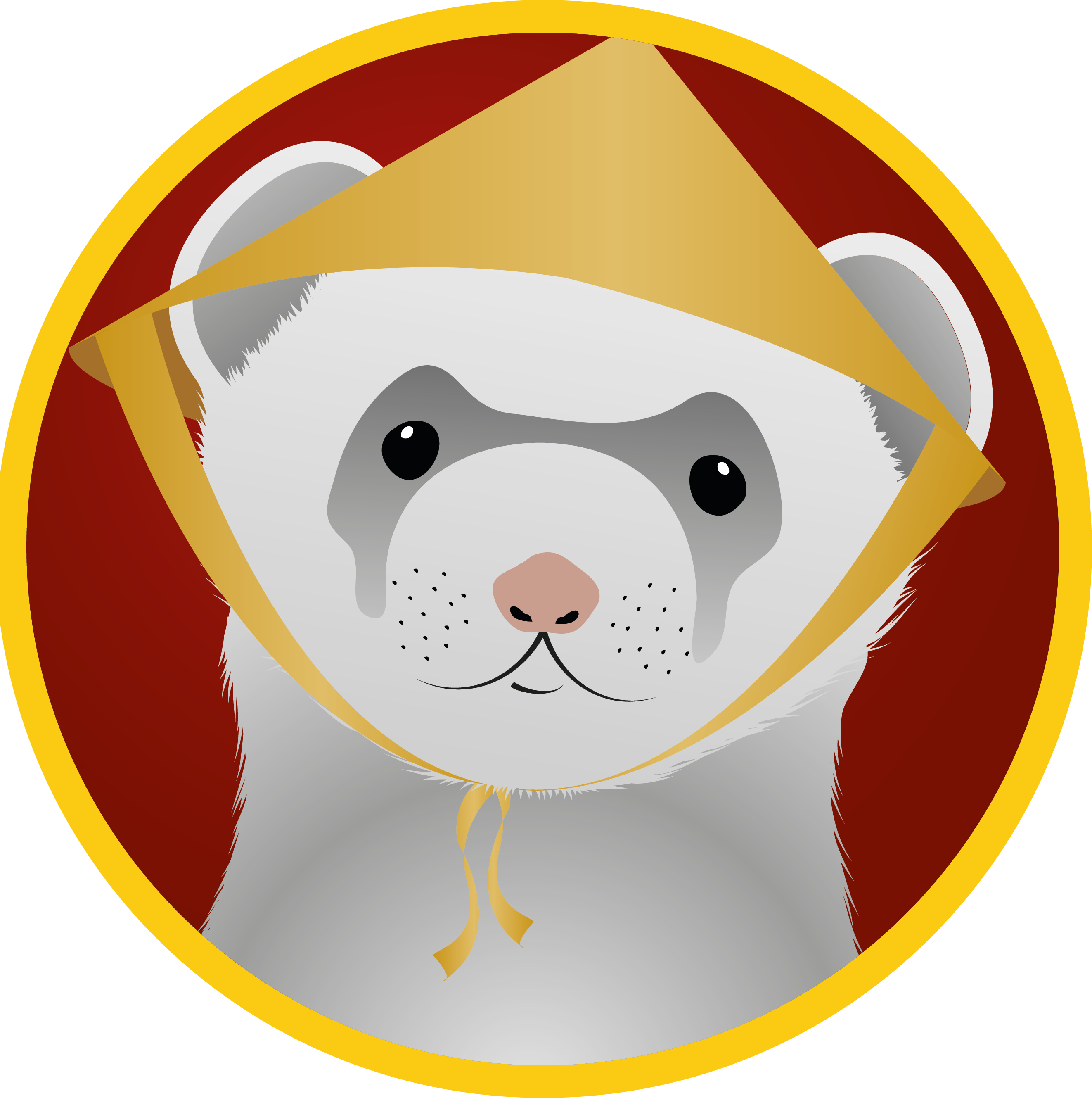 Ferret-badges 3 Vietnamese Food Ferret - Vietnamese Ferret Clipart (2645x2658), Png Download
