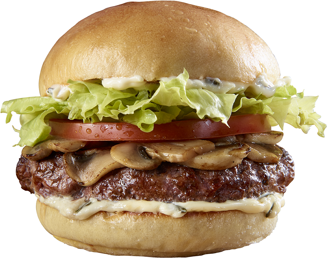 Our Burgers - Double Grilled Chicken Burger Clipart (1305x1305), Png Download