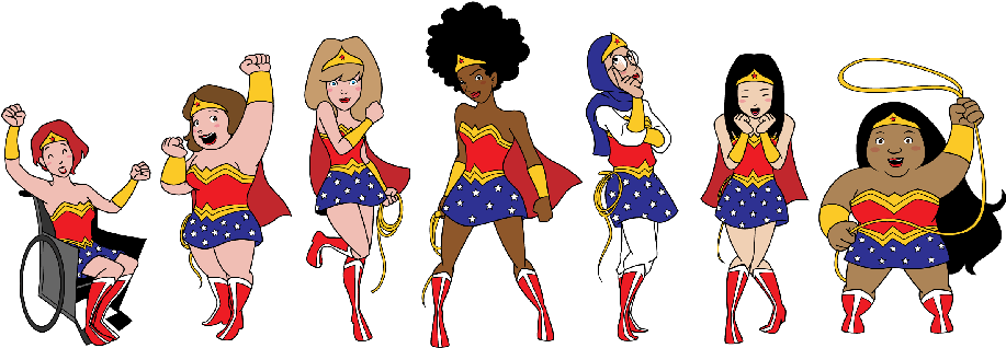 Wonder Woman Walking Krewe - We Are Wonder Woman Clipart (960x355), Png Download
