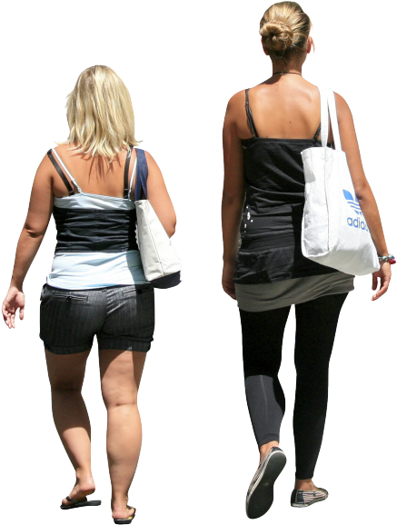 Casual Women Walking Away Alex Proimos/cc-attribution - Girl Clipart (500x622), Png Download