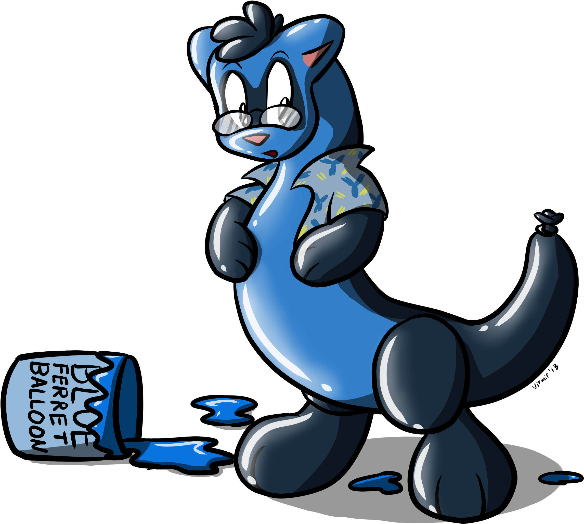 Big Version - Blue Ferret Clipart (2947x2402), Png Download