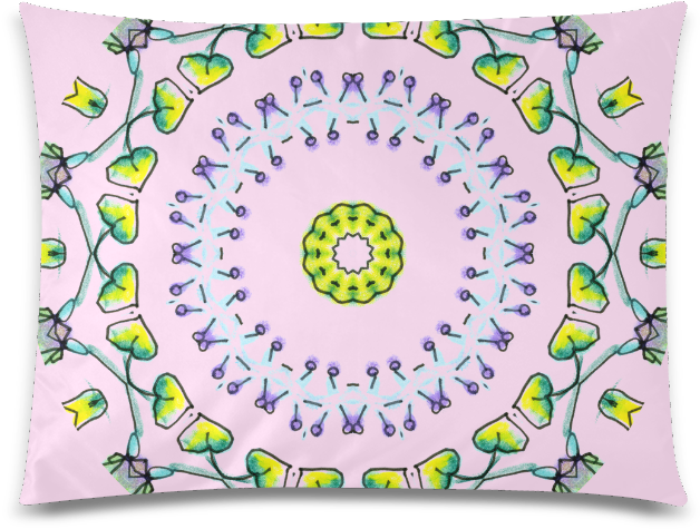 Circle Dance Yellow Leaves Flower Matrix Mandala Pink - Circle Clipart (800x800), Png Download