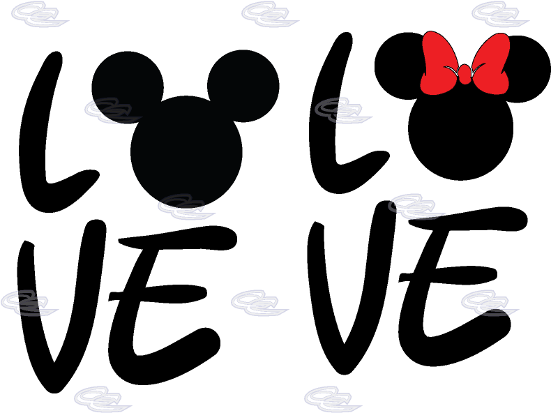 Minnie Love Png - Love Mickey Y Minnie Clipart (812x697), Png Download
