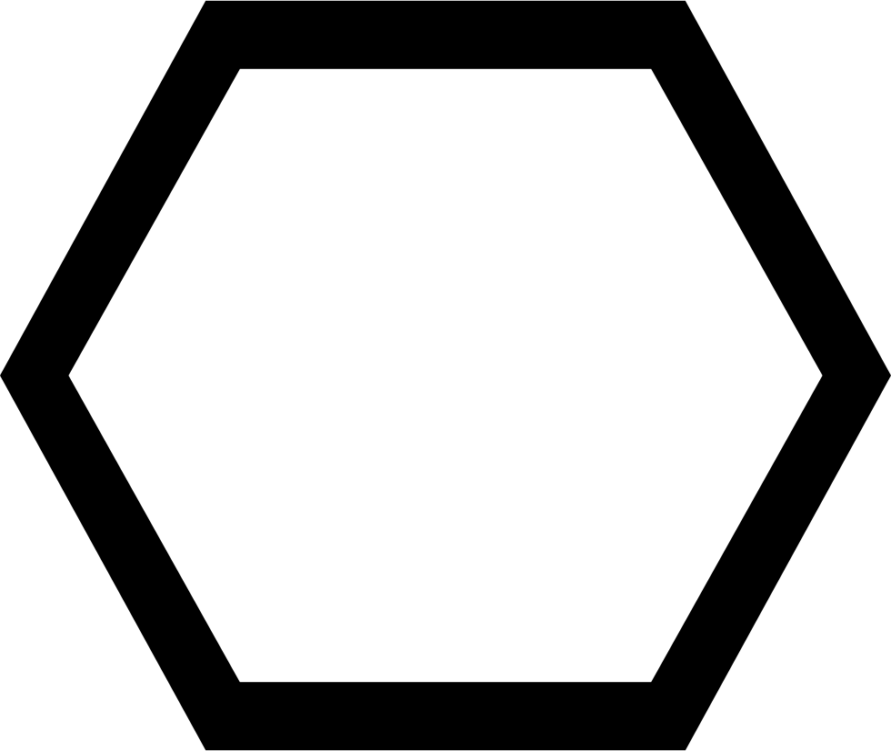Polygon Png - Hexagon Clipart Black And White Transparent Png (980x826), Png Download