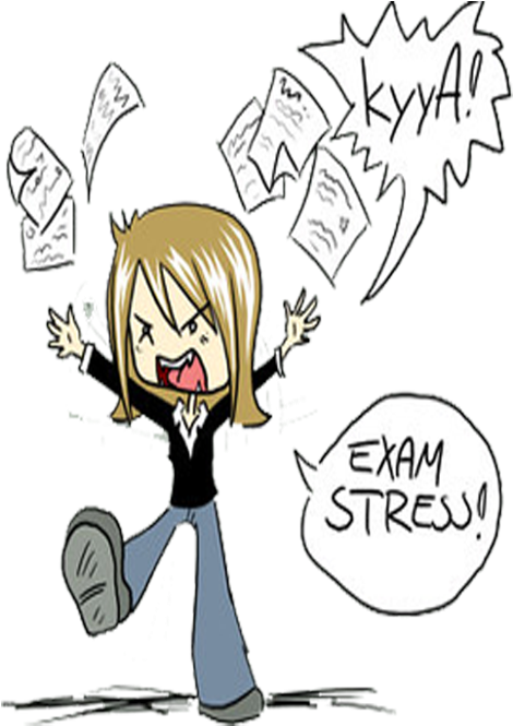 Sign Of Stress - Cartoon Clipart (500x700), Png Download