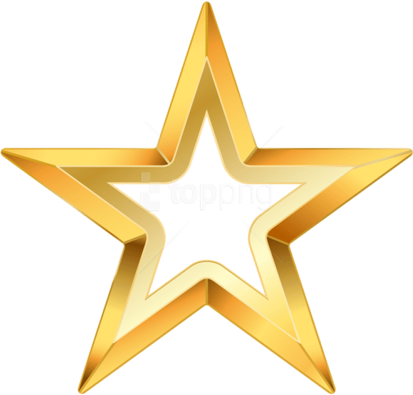 Free Png Download Gold Star Clipart Png Photo Png Images - Transparent Star Clip Art (850x809), Png Download