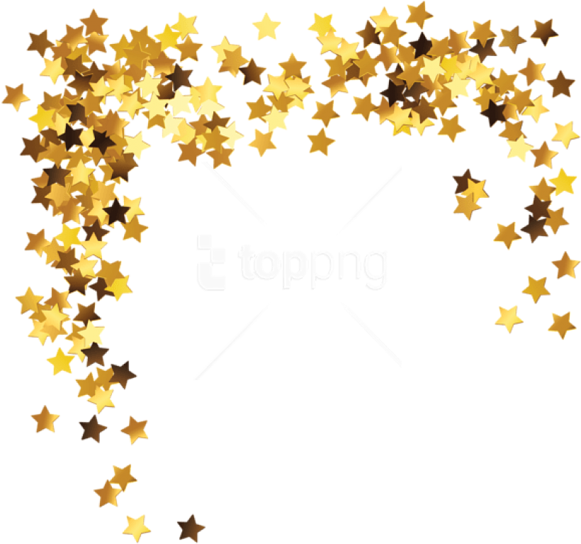 Free Png Download Gold Stars Decorationpicture Clipart - Star Border Transparent Png (850x797), Png Download