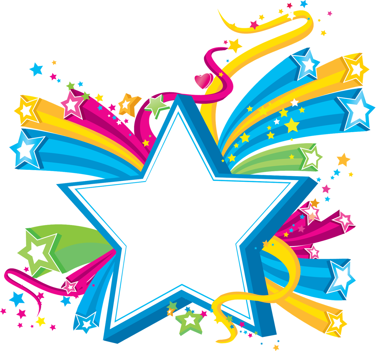 Archivo De Álbumes - Clipart Colorful Stars - Png Download (1500x1395), Png Download