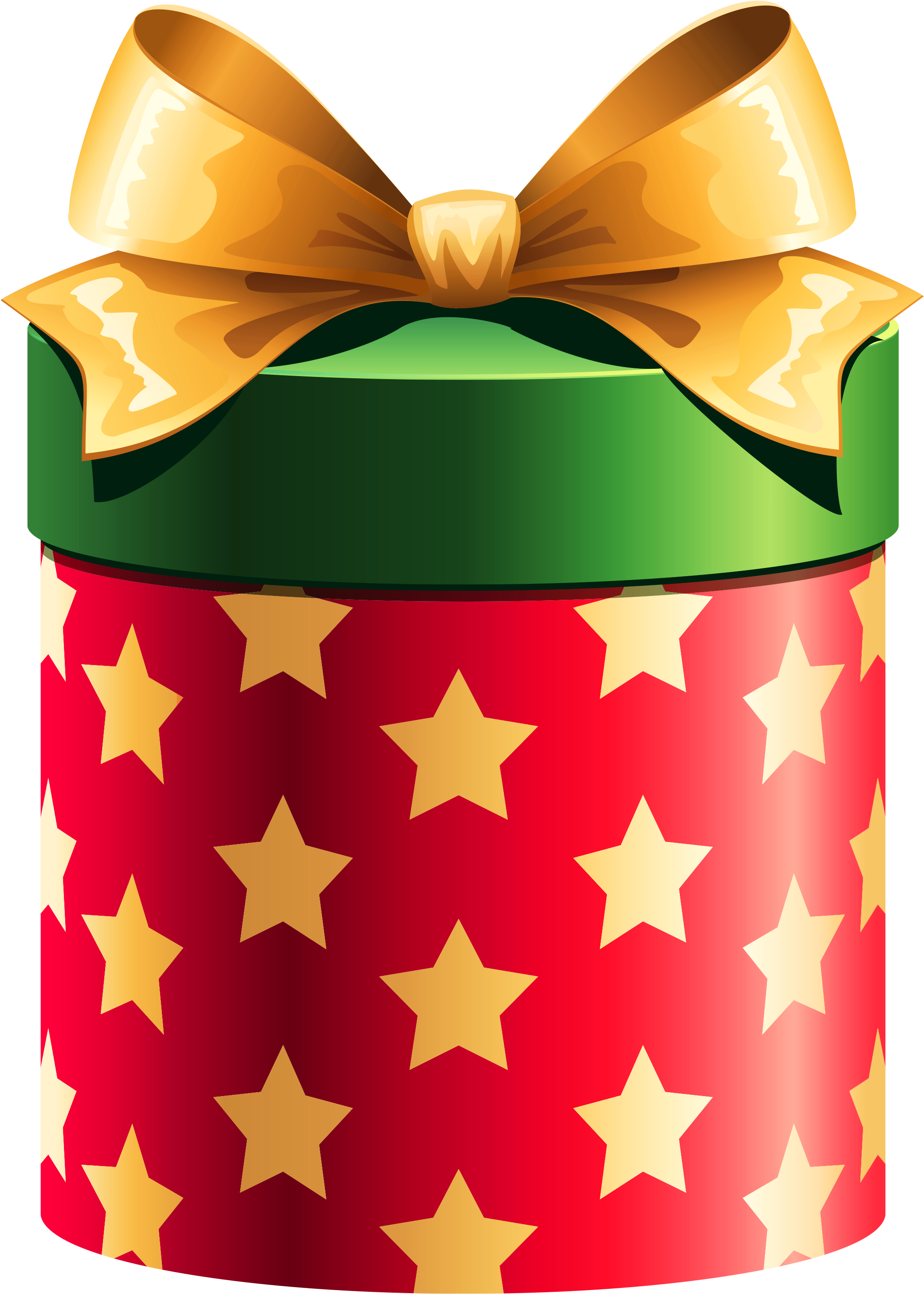 View Full Size - Round Christmas Gift Box Clipart (2604x3251), Png Download
