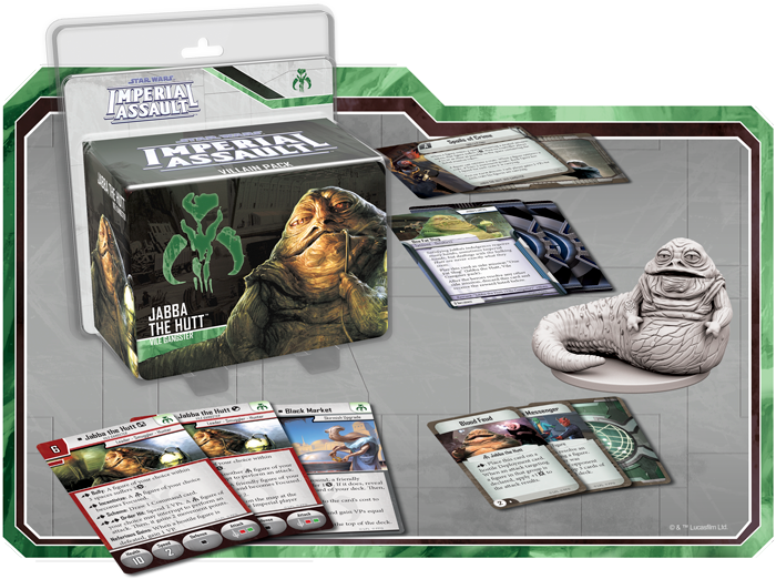 Jabba The Hutt Villain Pack - Jabba The Hutt Imperial Assault Clipart (700x522), Png Download