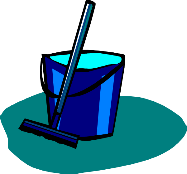 Mop And Bucket Blue Svg Clip Arts 600 X 558 Px - Png Download (600x558), Png Download