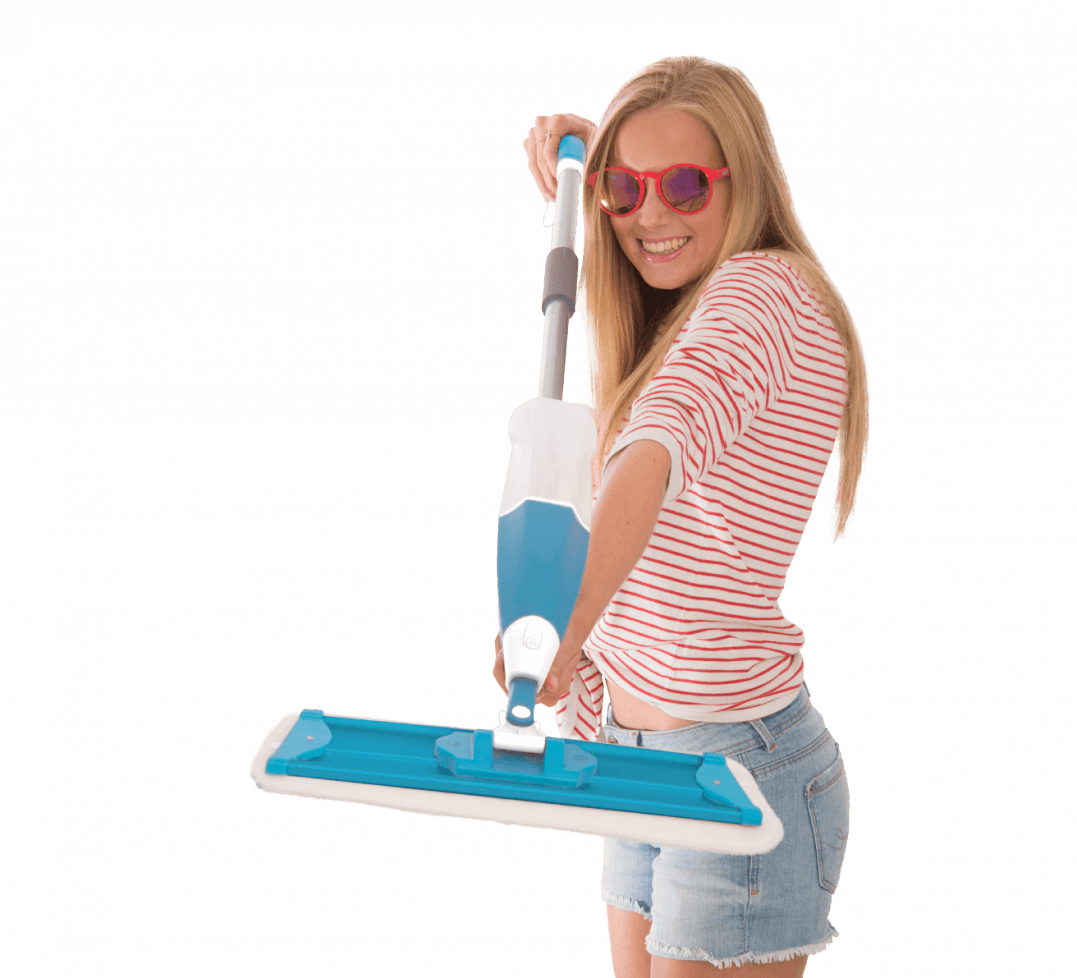 Spraymop - Girl Clipart (1077x978), Png Download