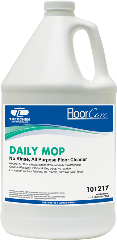 101217 Daily Mop 1 Gallon Bottle - Cleaning Bottle Png Clipart (418x800), Png Download