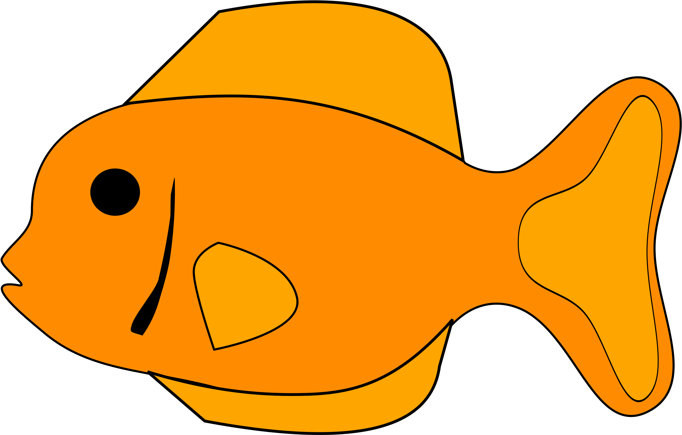 Big Image - Goldfish Clipart (2400x1855), Png Download