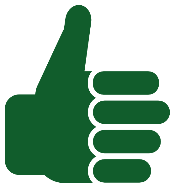 Thumbs Up Png Green Clipart (558x599), Png Download