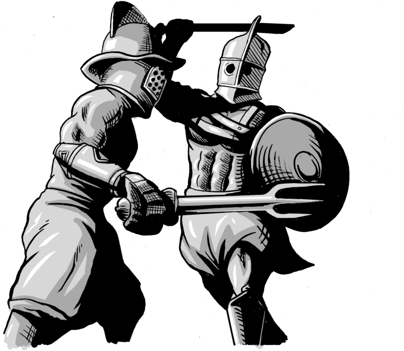 Gladiators3 - Illustration Clipart (1000x734), Png Download