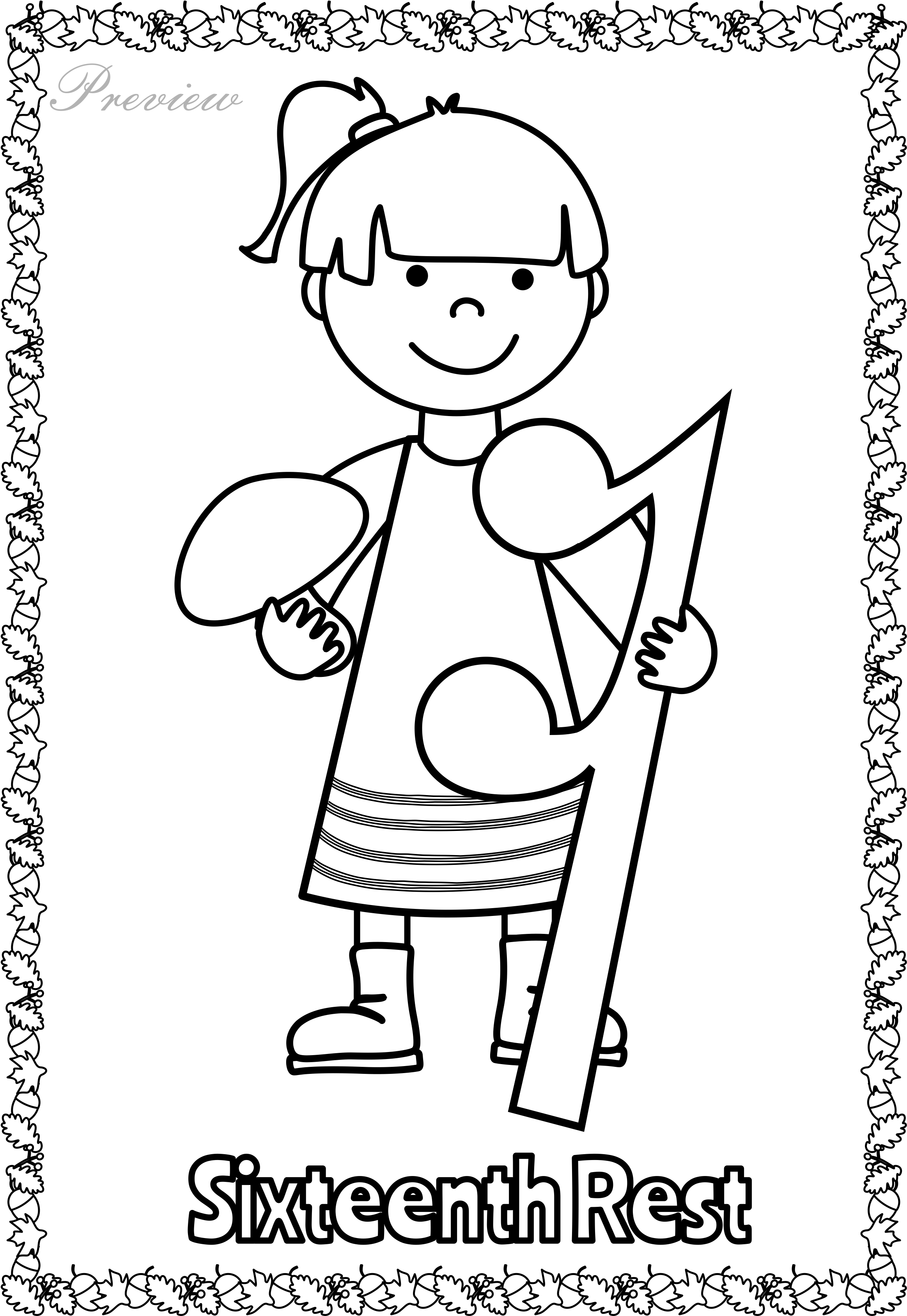 Fall Musical Posters For Coloring Music Symbols Music - Fall Musical Posters For Coloring Clipart (2364x3375), Png Download