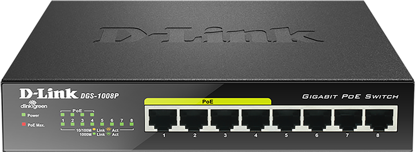 D Link Poe Switch 8 Port Clipart (1664x936), Png Download