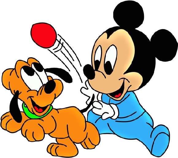 Disney Pluto The Dog Cartoon Clip Art Images On A Transparent - Baby Mickey And Pluto - Png Download (600x600), Png Download