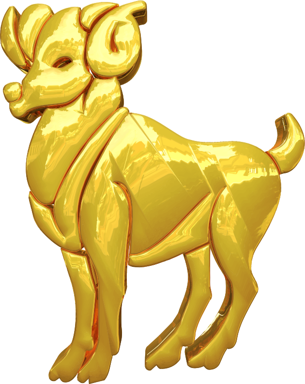 Medium Image - Golden Aries Clipart (630x793), Png Download