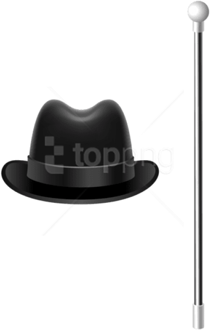 Free Png Download Fedora Hat With Canepicture Clipart - Fedora Transparent Png (480x733), Png Download