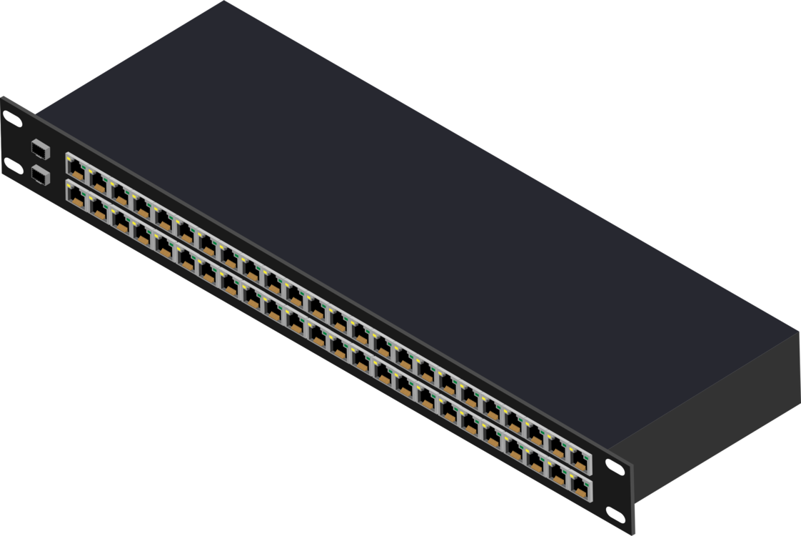 Network Switch Electrical Switches Electronics Ethernet - Patch Panel Clipart - Png Download (1122x750), Png Download