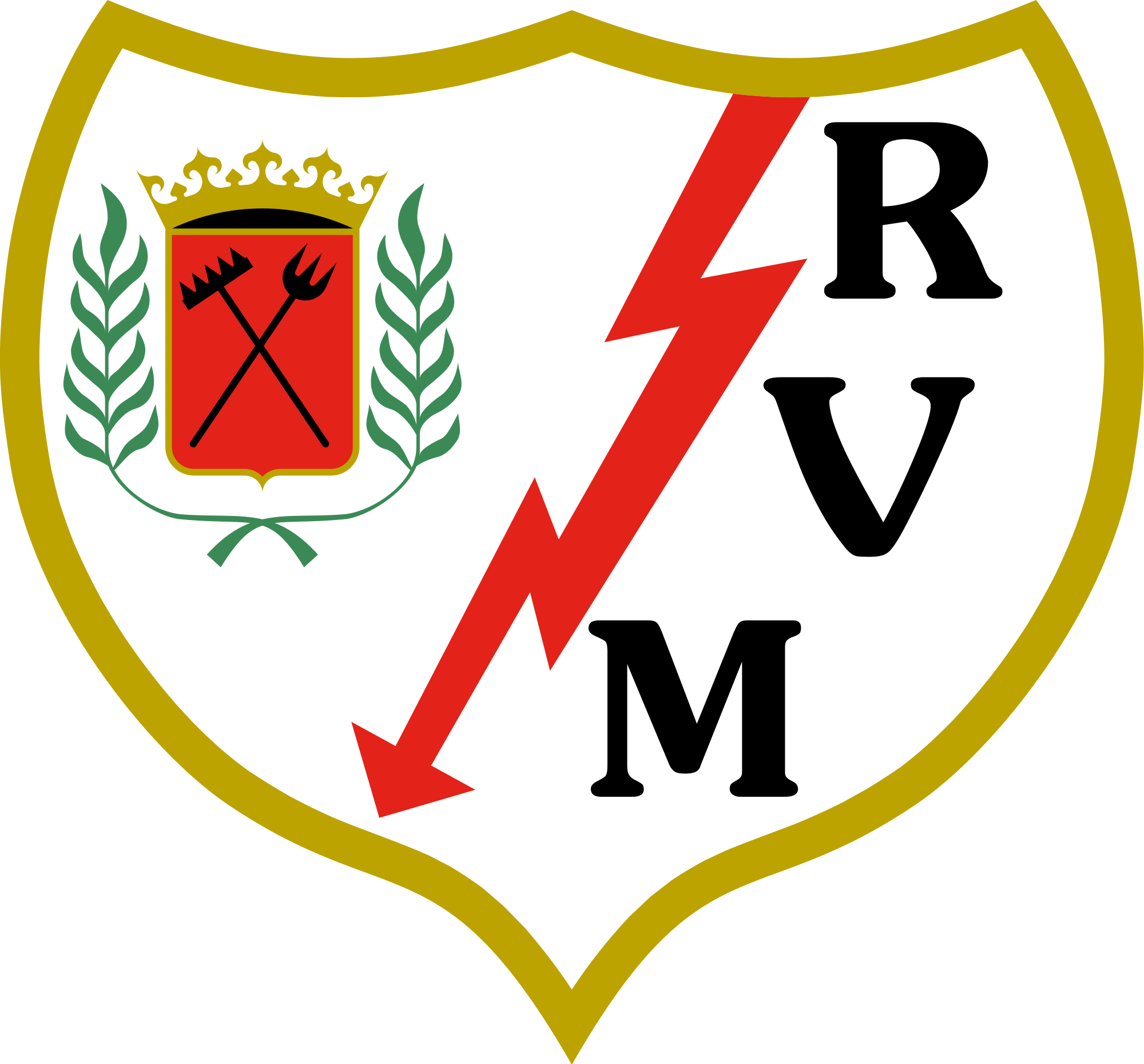 Rayo Vallecano Logo Png Clipart (2000x1860), Png Download