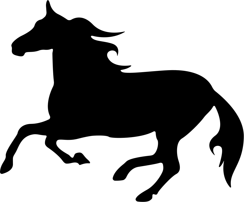 Horse Silhouette Comments - Horse Silhouette Svg Clipart (981x812), Png Download