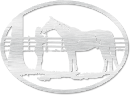 Girl And Horse Silhouette - Mane Clipart (555x600), Png Download