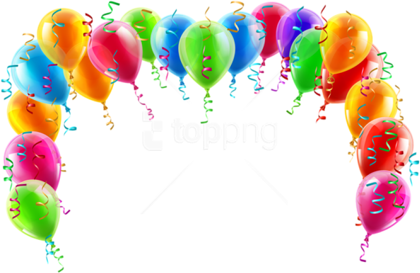 Free Png Download Colorful Balloon Archpicture Png - Balloon Arch Clip Art Transparent Png (850x552), Png Download