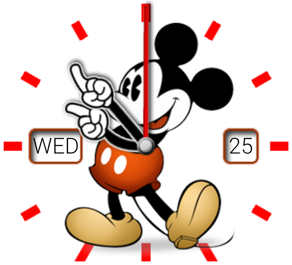 Mickey Light Watch Face Preview Clipart (960x870), Png Download