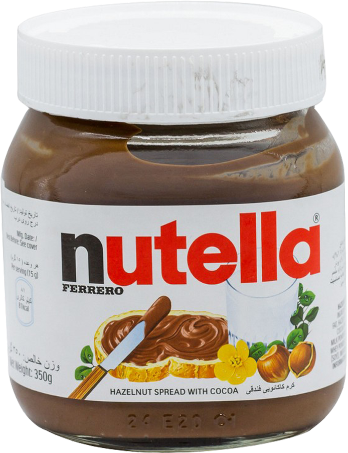 Nutella Spread Hazelnut With Cocoa 350 Gm Clipart (694x902), Png Download