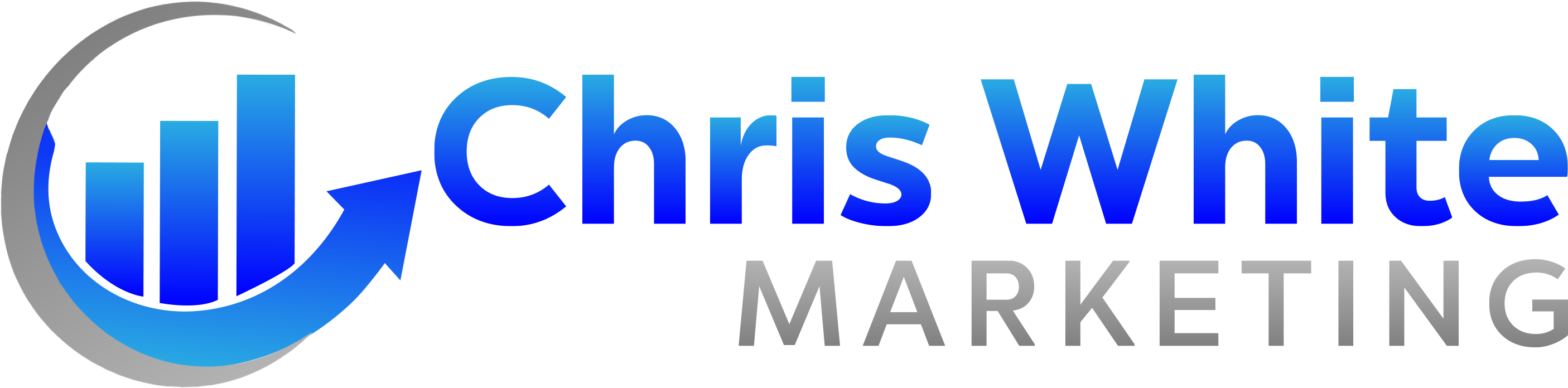 Chris White Marketing - Electric Blue Clipart (2904x742), Png Download