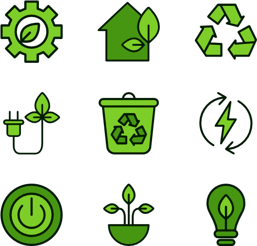 Green Energy - Green Building Icon Clipart (600x564), Png Download
