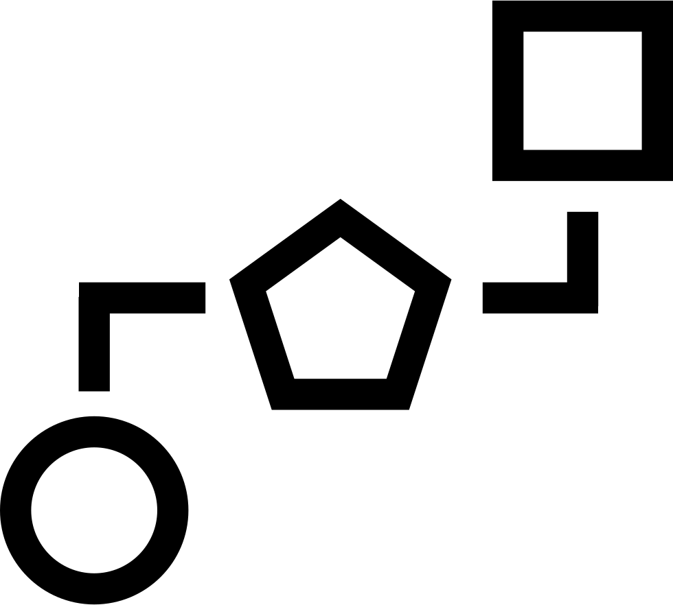 Block Schemes Of Three Geometric Shapes Connected By - Connected Shapes Clipart (980x882), Png Download