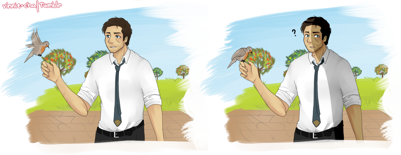 • My Art Supernatural Dean Winchester Castiel Spnfanart - Illustration Clipart (1280x497), Png Download