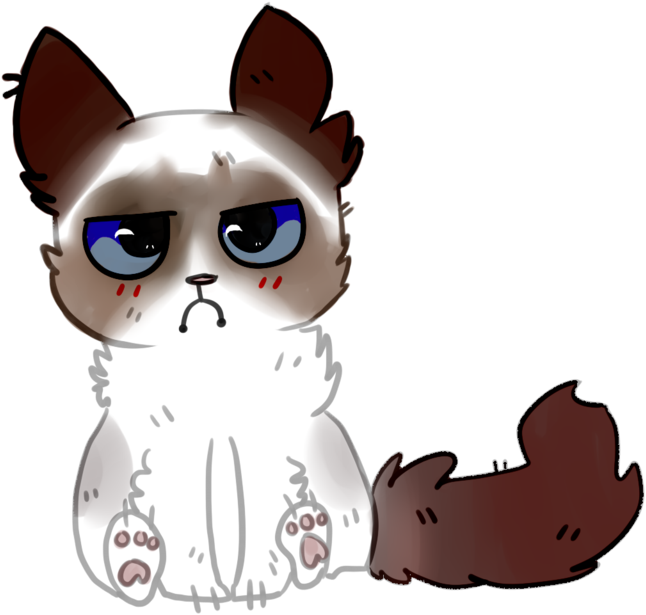 Angry Cat Png Free Download - Grumpy Cat Png Transparent Clipart (1024x768), Png Download