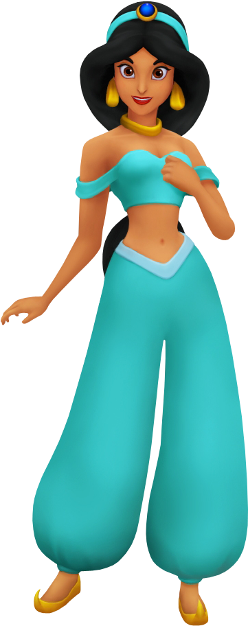 Jasmine - Princess Jasmine Kingdom Hearts Clipart (744x962), Png Download