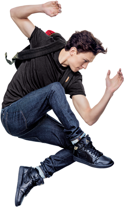 Spiderman Tom Holland Png Clipart (500x888), Png Download