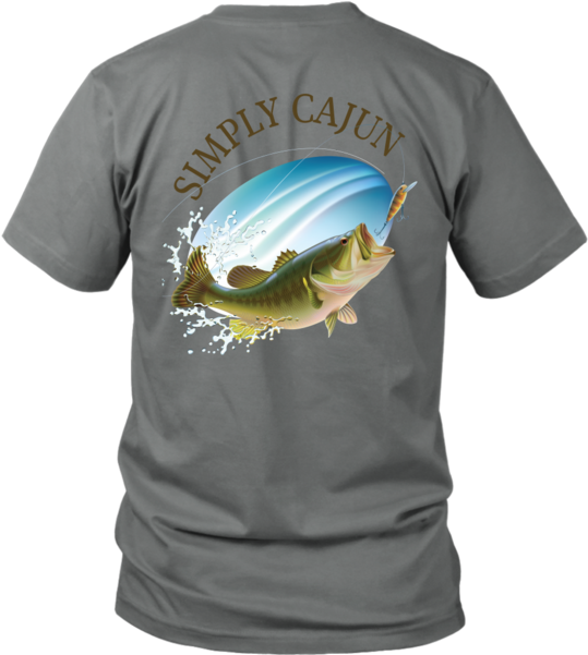 Simply Cajun Bass Fishing - Shirt Clipart (600x600), Png Download