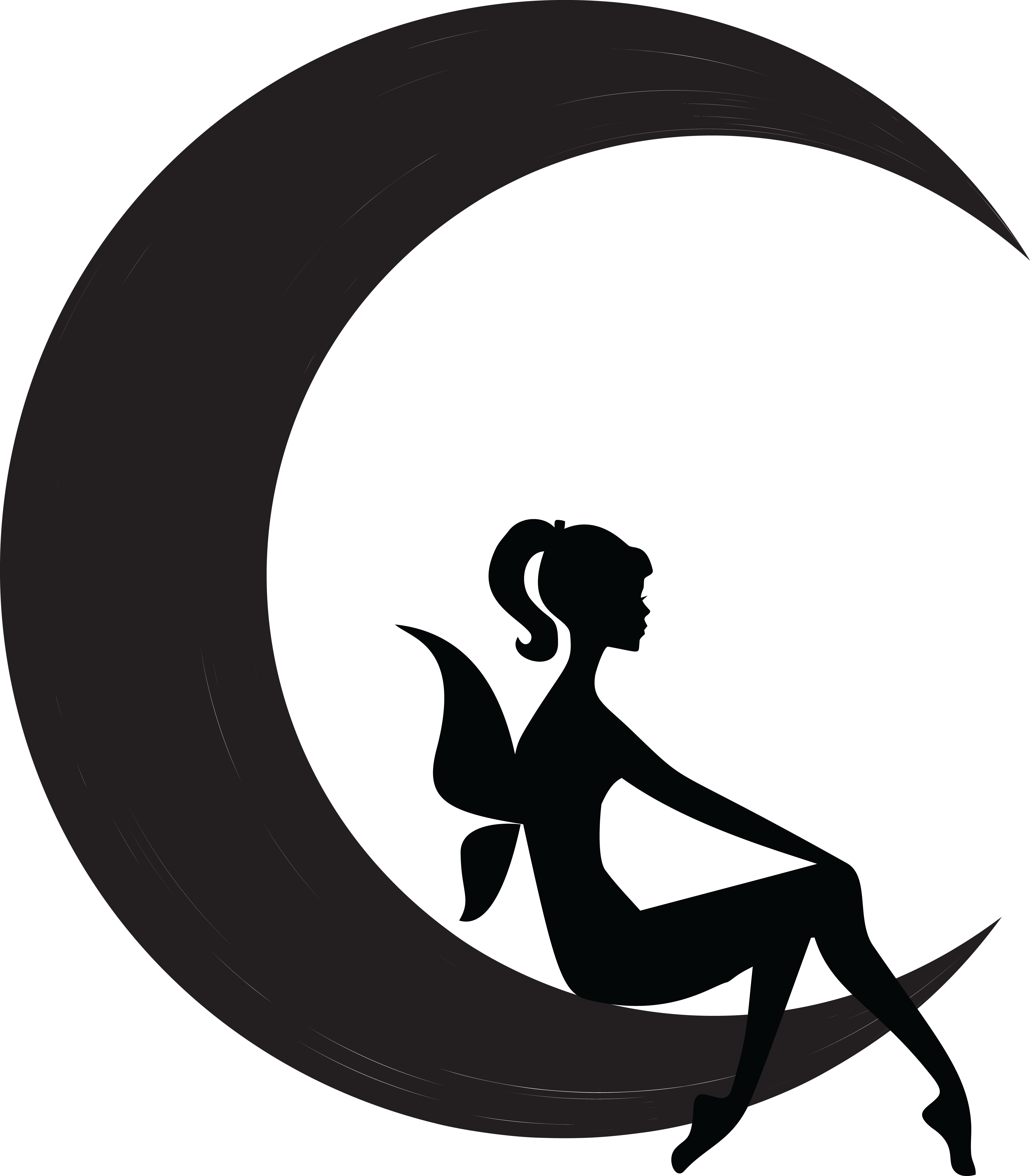 Free Clipart Of A Black And White Silhouetted Female - Black And White Fairy - Png Download (4000x4567), Png Download
