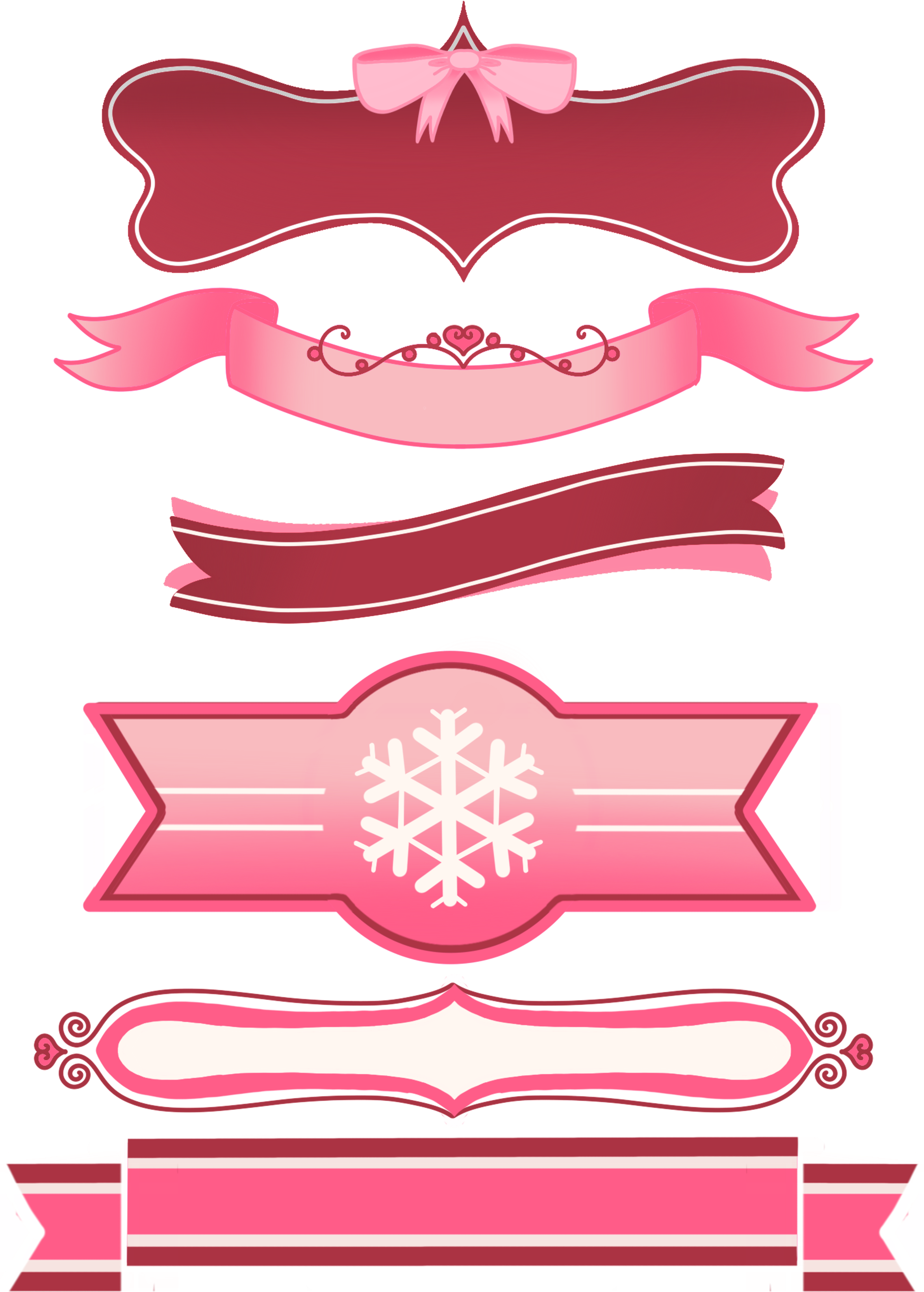 Ribbon Decoration Romance Holiday Png And Psd - Psd Clipart (3072x4107), Png Download