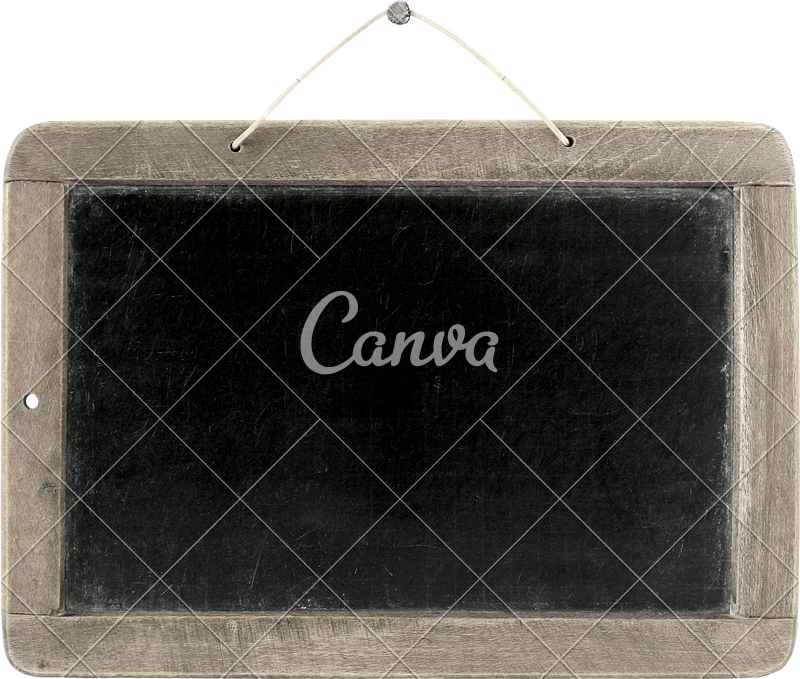 Nailed Old Vintage Blackboard Transparent Background - Canva Clipart (800x679), Png Download
