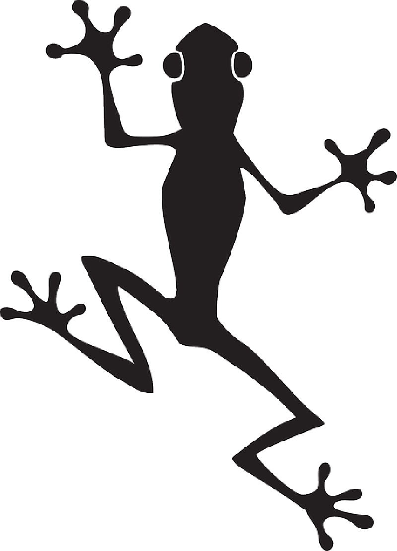 Sad Fairy Silhouettes - Frog Vector Free Clipart (800x1110), Png Download